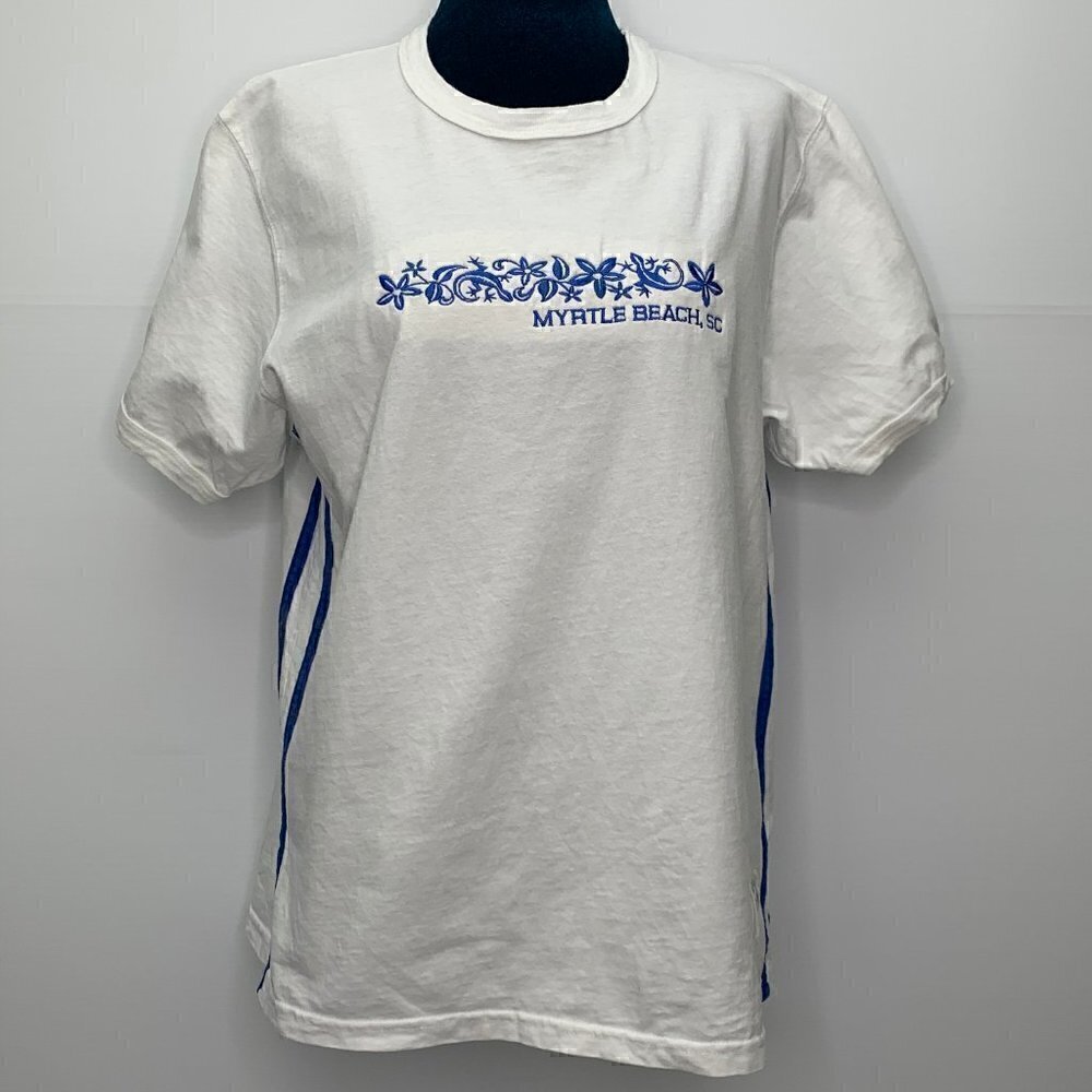 Pacific & Co T Shirt Medium Myrtle Beach White Cotton Vintage Tee
